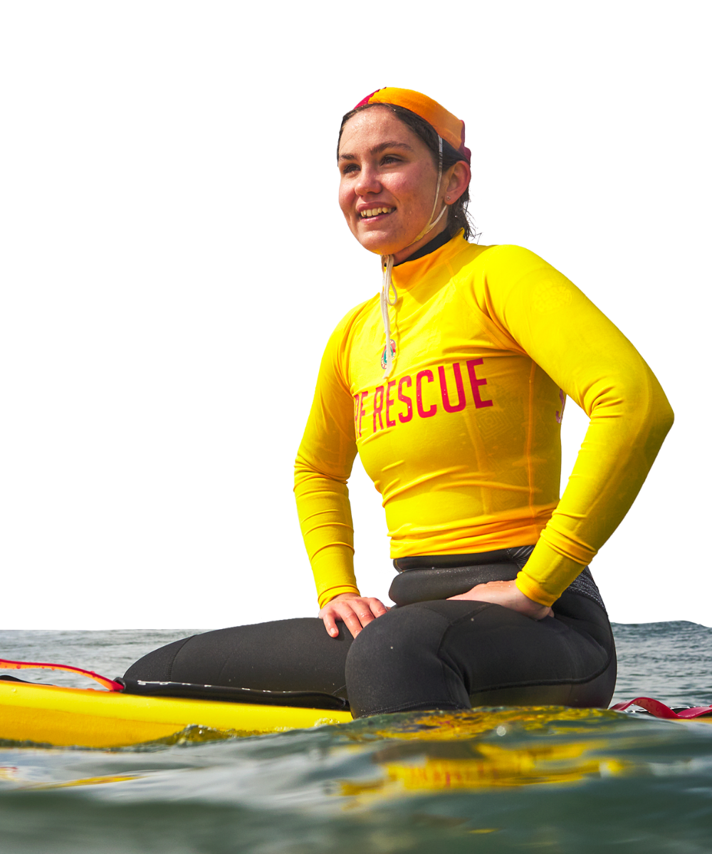 Surf lifesaver on board